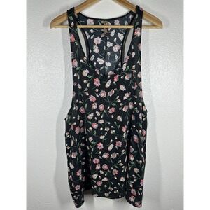 Emma Rose Tank Top Womens Size Unknown Black Floral Scoop Neck‎ Racerback Casual
